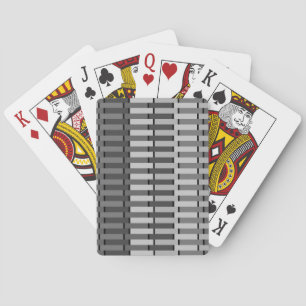 Jeu De Cartes Motif de bande Abstrait contemporain gris espace