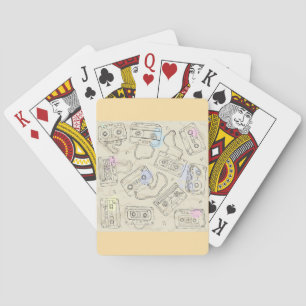 Jeu De Cartes Motif de bande mixte cassette nostalgique des anné