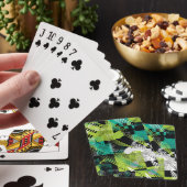 Jeu De Cartes Motif de bandes de points géométriques Abstraits (In Situ)