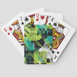 Jeu De Cartes Motif de bandes de points géométriques Abstraits