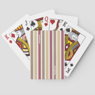 Jeu De Cartes Motif de bandes rétro de nom personnalisé