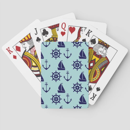 Jeu De Cartes Motif de bord de la mer (dos)