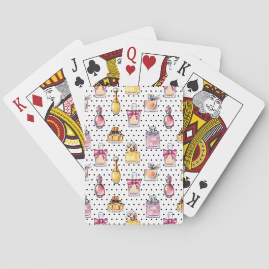 Jeu De Cartes Motif de bouteilles de parfum (dos)