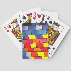 Jeu De Cartes Motif de brique coloré frappant design abstrait