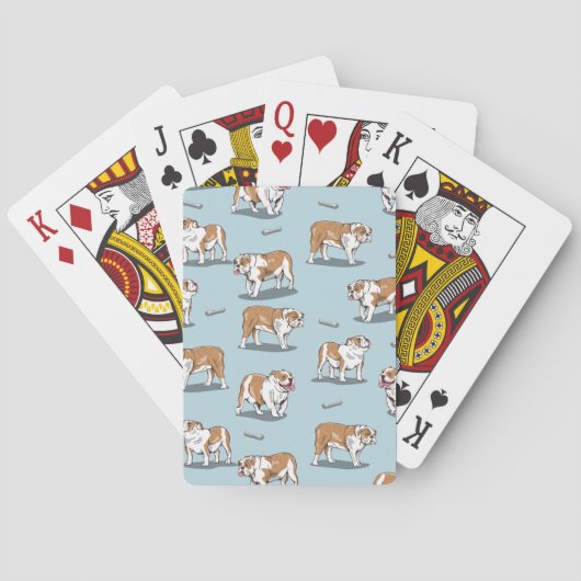 Jeu De Cartes Motif de bulldog anglais (dos)