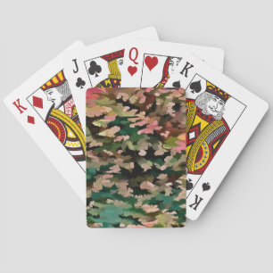 Jeu De Cartes Motif de camouflage aux tons automnaux