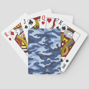 Jeu De Cartes Motif de camouflage bleu foncé