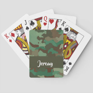 Jeu De Cartes Motif de camouflage de nom personnalisé