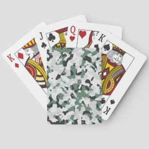 Jeu De Cartes Motif de camouflage vert