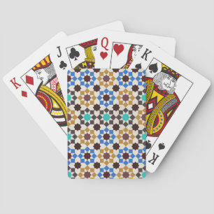 Jeu De Cartes Motif de carrelage géométrique coloré