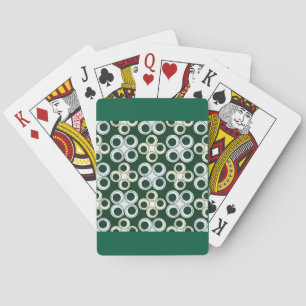 Jeu De Cartes Motif de cercles rétro géométriques