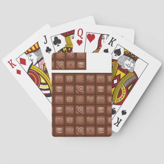 Jeu De Cartes Motif de chocolat (dos)