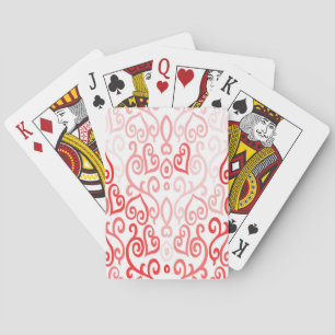 Jeu De Cartes Motif de coeur rouge et rose