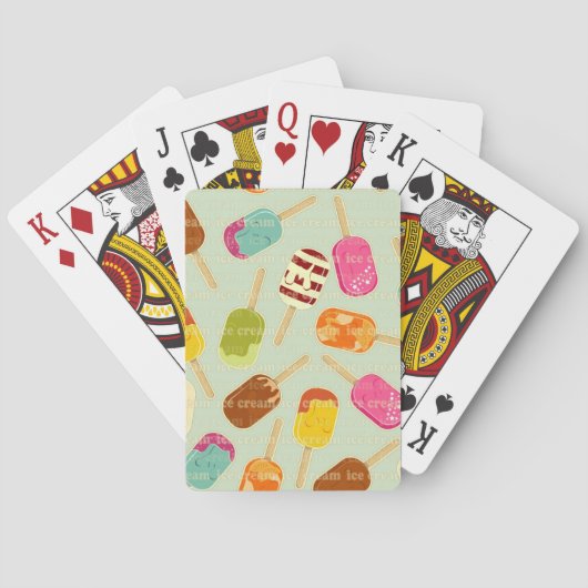 Jeu De Cartes Motif de crème glacée (dos)