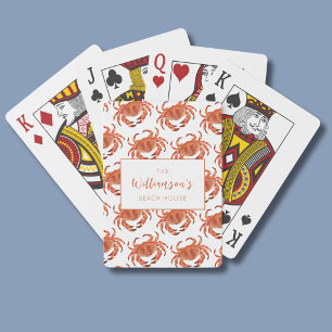 Jeu De Cartes Motif de crustacés de crabes océaniques