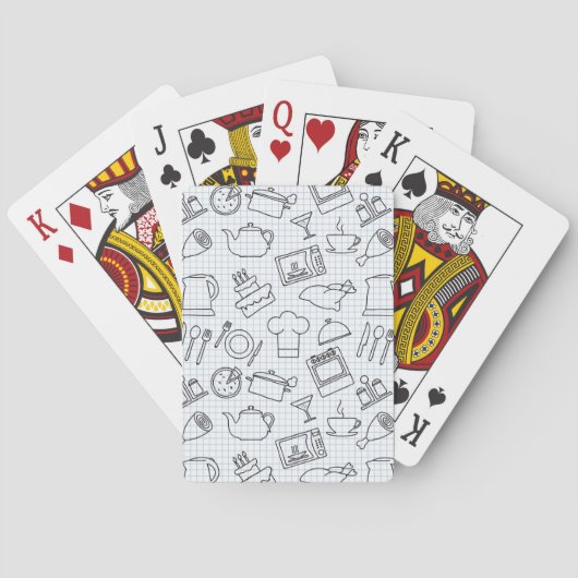 Jeu De Cartes Motif de cuisine 4 (dos)