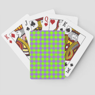 Jeu De Cartes Motif de diamant Purple Green Checker