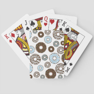 Jeu De Cartes Motif De Donuts, Donuts Bleus, Donuts Brown