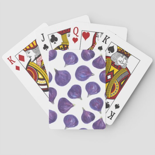 Jeu De Cartes Motif de figues aquarelle (dos)