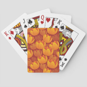 Jeu De Cartes Motif de fleur d'or