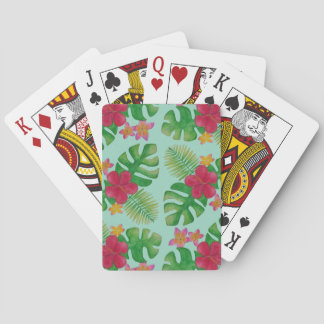 Jeu De Cartes Motif de fleurs tropicales