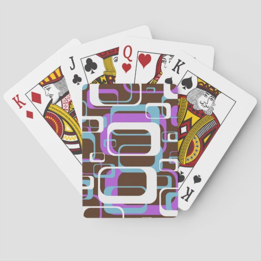 JEU DE CARTES MOTIF DE FORMES RÉTRO (dos)