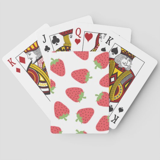 Jeu De Cartes Motif de fraises (dos)