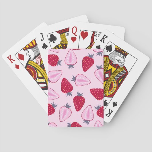 Jeu De Cartes Motif de fraises (dos)