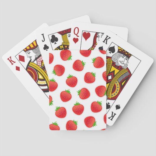 Jeu De Cartes Motif de fraises (dos)