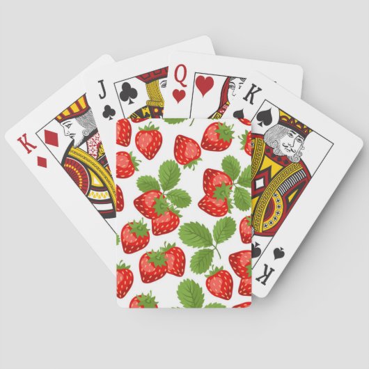 Jeu De Cartes Motif de fraises (dos)