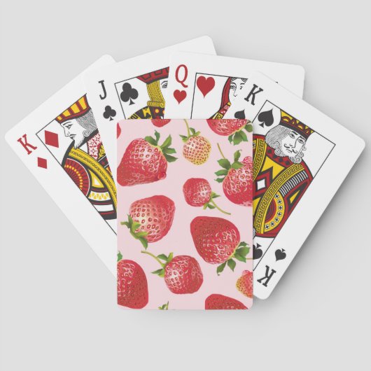 Jeu De Cartes Motif de fraises (dos)