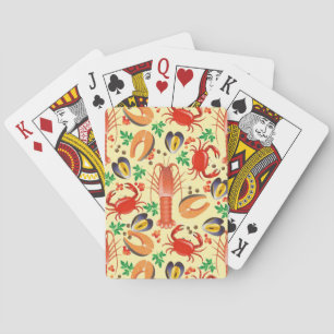 Jeu De Cartes Motif de fruits de mer