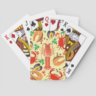 Jeu De Cartes Motif de fruits de mer
