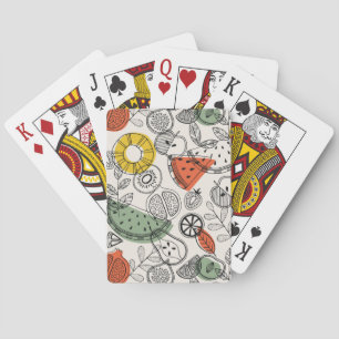 Jeu De Cartes Motif de fruits de style Vintage rétro