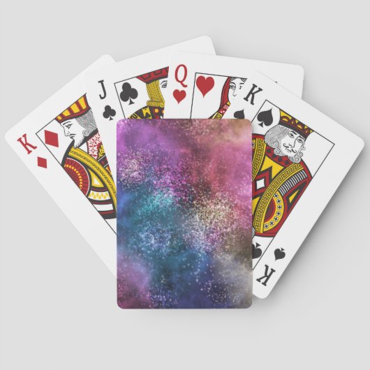 Jeu De Cartes Motif de galaxie coloré (dos)