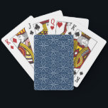 Jeu De Cartes Motif de géométrie sacrée d'hiver<br><div class="desc">motif de géométrie sacrée moderne,  arrière - plan bleu foncé et points blancs,  fleur de vie de mandala stylisée.</div>