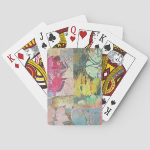 Jeu De Cartes Motif de grunge floral art