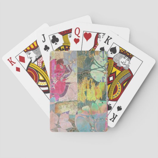 Jeu De Cartes Motif de grunge floral art (dos)