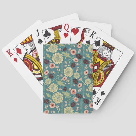 Jeu De Cartes Motif de jeton vert Turquoise rose (dos)