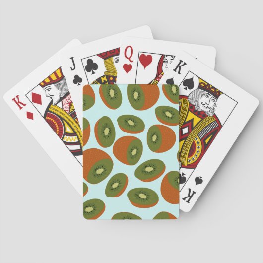 Jeu De Cartes Motif de Kiwifruit (dos)