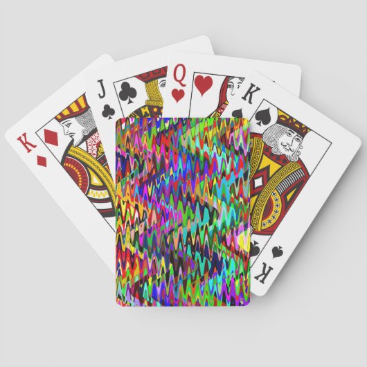 Jeu De Cartes Motif de la vague de mosaïque Abstraite #4 (dos)