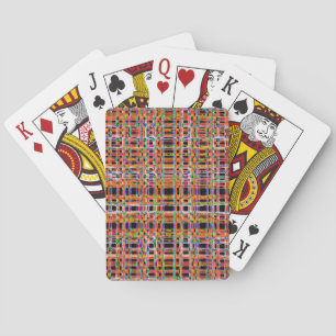 Jeu De Cartes Motif de lignes de néon orange