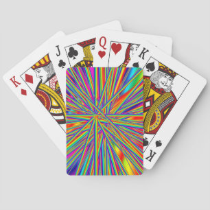 Jeu De Cartes Motif de l'illusion difficile des lasers arc-en-ci