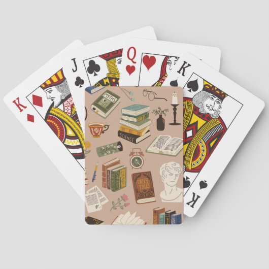 Jeu De Cartes Motif de livre (dos)