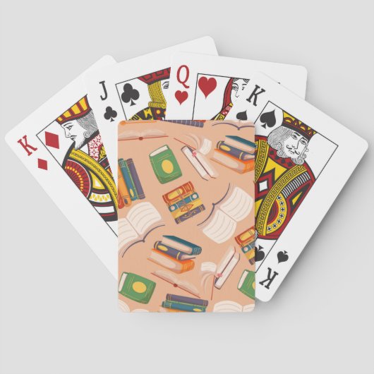 Jeu De Cartes Motif de livre (dos)