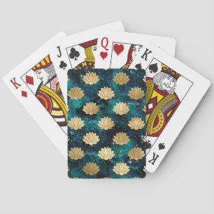 Jeu De Cartes Motif de mandala Dharma de galaxie vert foncé et o