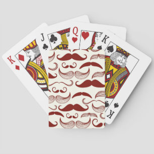Jeu De Cartes Motif de moustache, rétro style 3