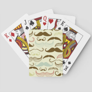 Jeu De Cartes Motif de moustache, rétro style 4