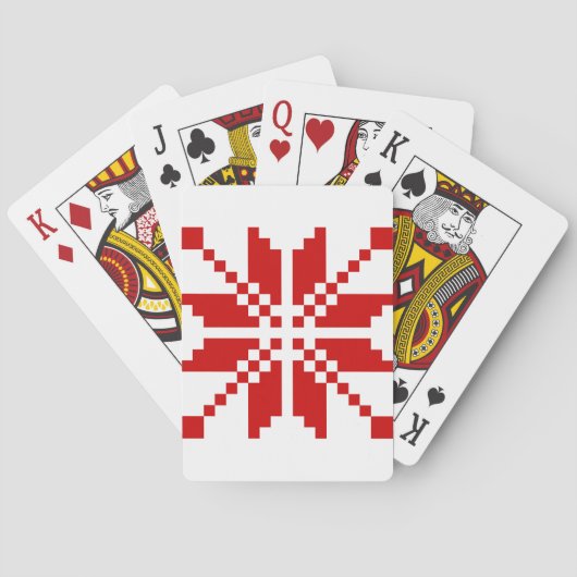 Jeu De Cartes Motif de Noël du Flocon de neige de Noël (dos)