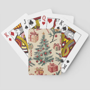 Jeu De Cartes Motif de Noël floral Poinsettia (2)